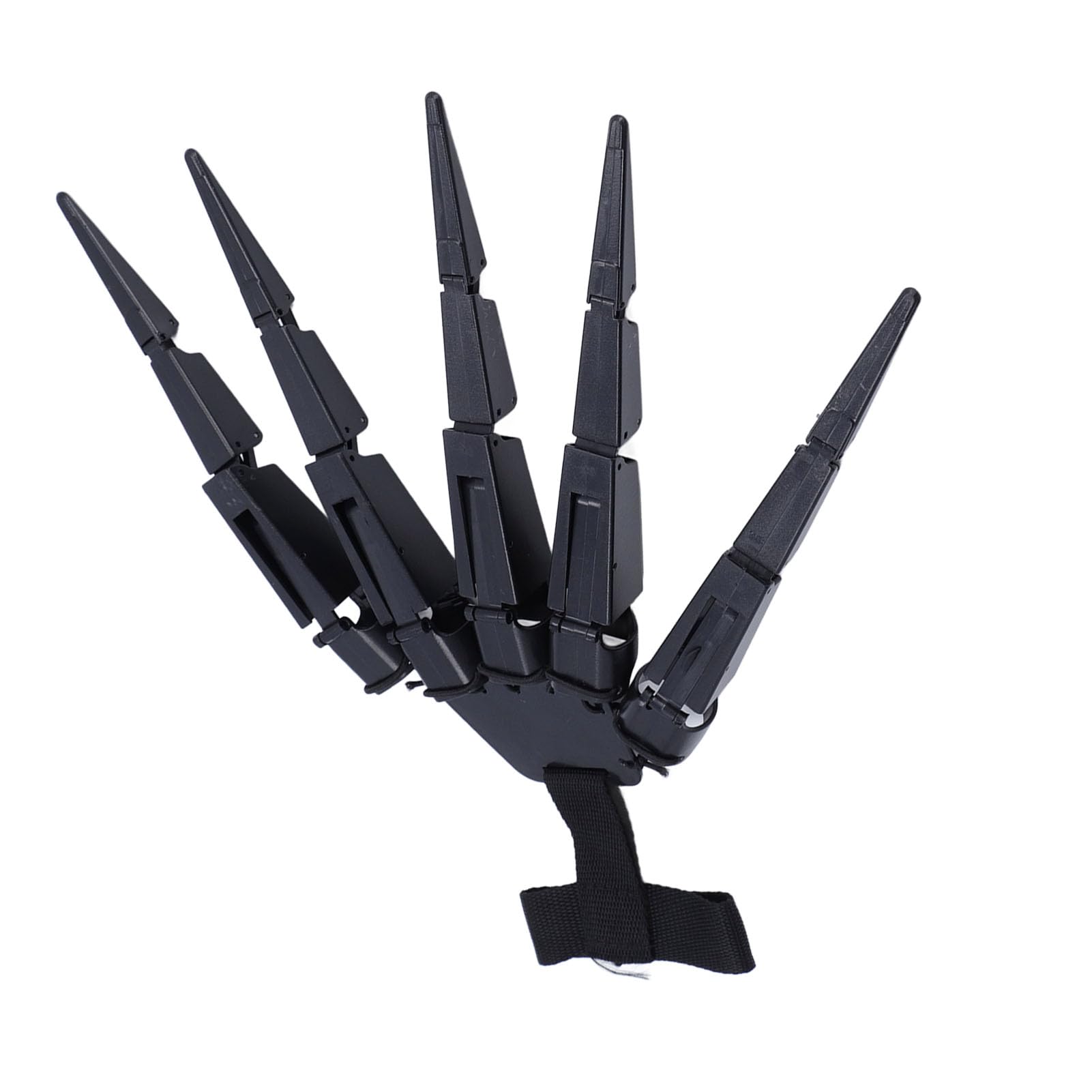 Black Spider Claw Finger Prop Festival Articulated Fingers for Cosplay Performance (Left Hand)