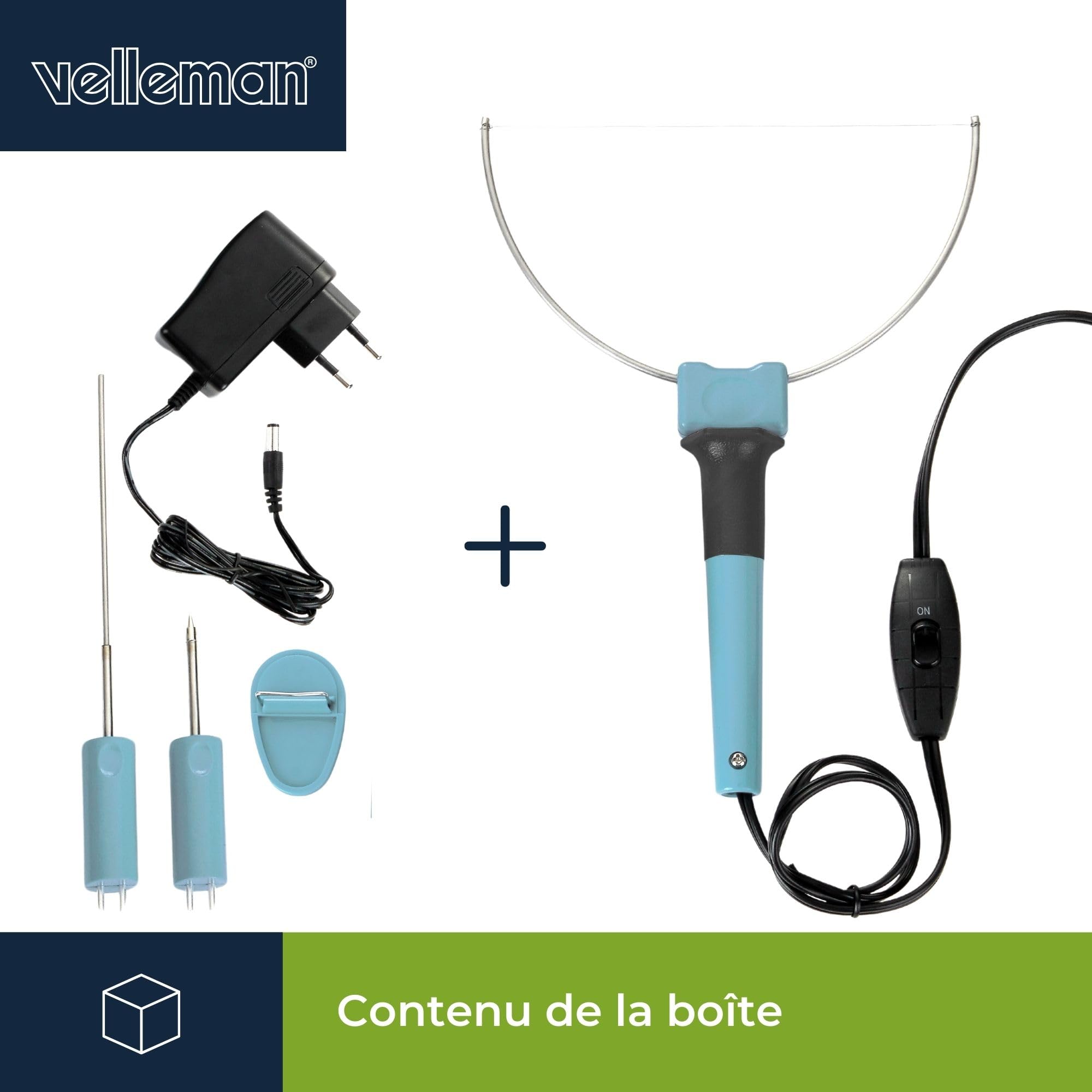 Velleman Découpeur de mousse 3-en-1 avec fil chaud couteau chaud et stylo graveur avec adaptateur 5V et support 8W chauffe rapide 10s idéal pour modélisme loisirs créatifs et décorations