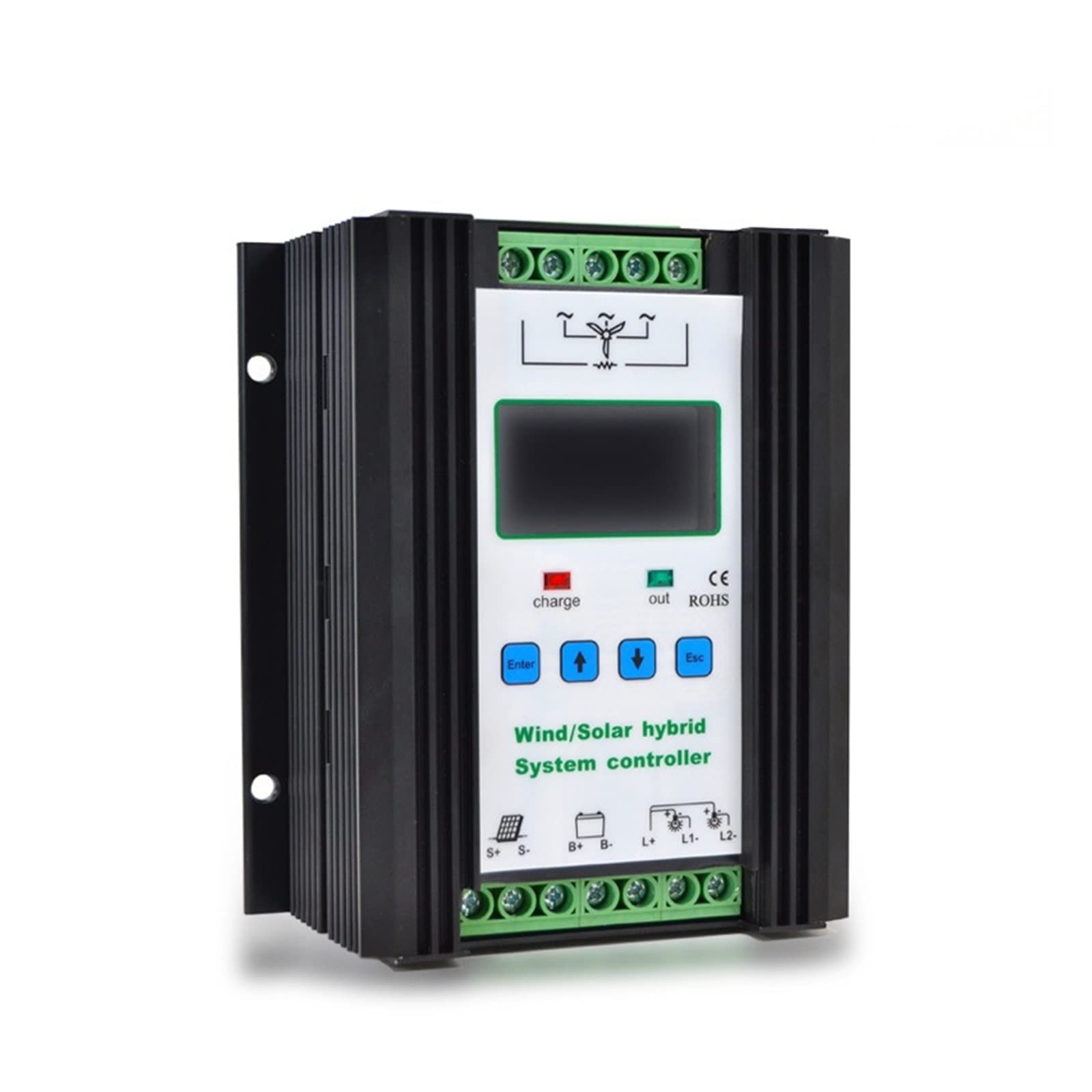 Hybrydowy kontroler energii wiatrowej i słonecznej 300W 400W 500W 600W 800W 1000W 1200W 1500W PWM Wiatrowy I Słoneczny Kontroler Ładowania Hybrydowego(24V/48V1500W)