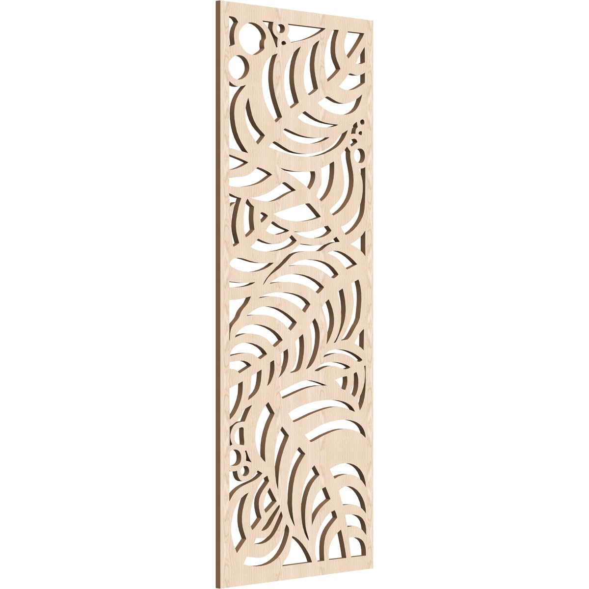 17 3/8"W x 44 3/8"H x 3/8"T Mills Decorative Fretwork Wood Wall Panels, Red Oak