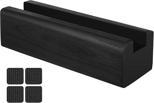 Uonlytech Soporte de madera para espejo de piso, soporte antideslizante para espejo de habitación, soporte para dormitorio, sala de estar, baño