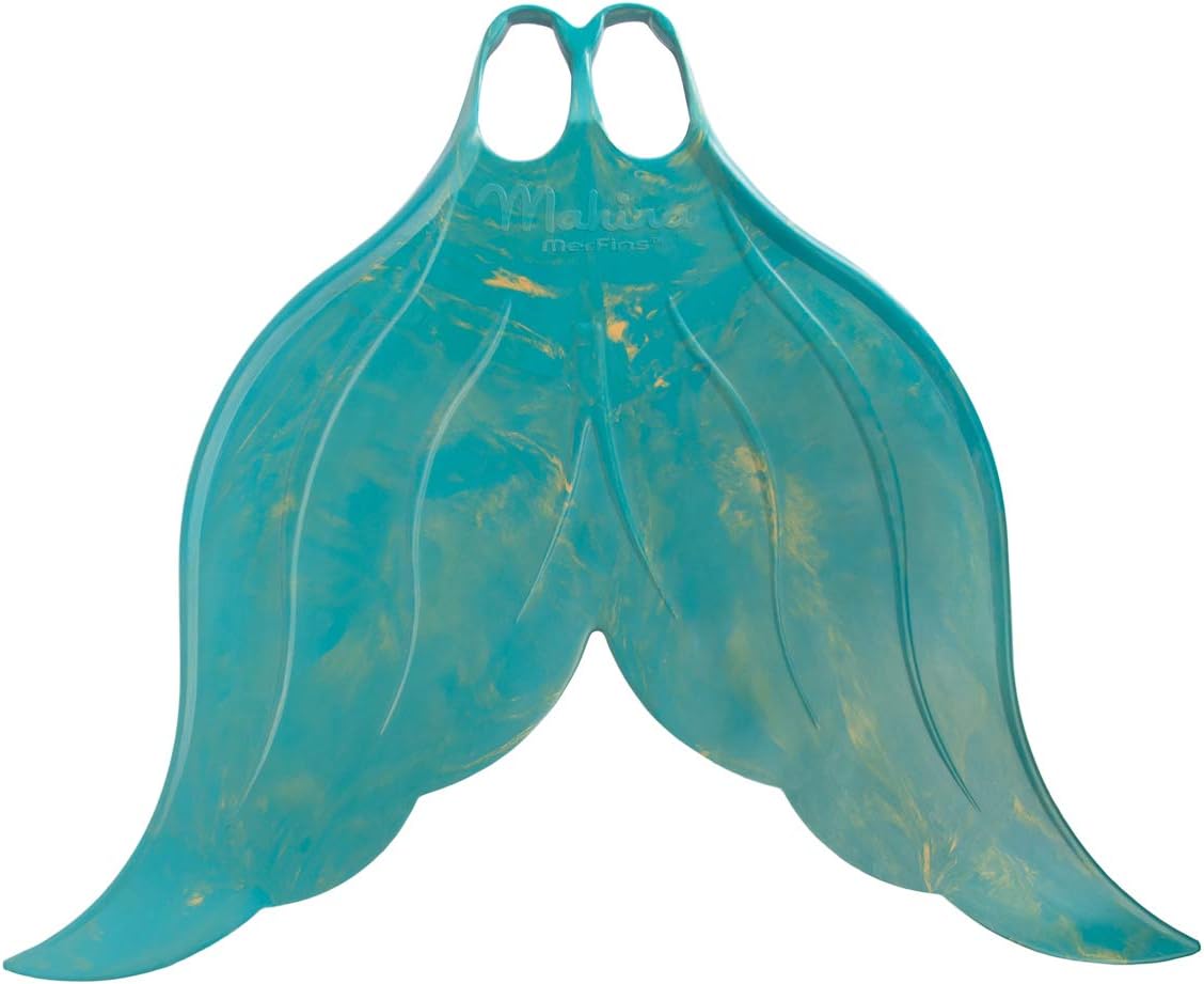 Mahina Mermaid Kids MerFin Classic Swim Mono-Fin Costume, X-Small, Aqua
