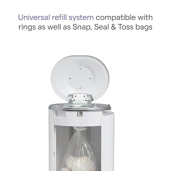 Munchkin UV Diaper Pail #1 in Odor Control, Includes 1 UV Snap, Seal & TossTM Bag and 1 UV Refill Ring