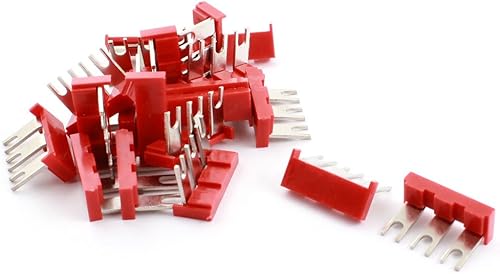 IIVVERR 400 V 10A 3 posiciones rojo preaislado terminal puente horquilla conector tira 20 piezas (400 V 10 A 3 posiciones, rojo, puente de terminal
