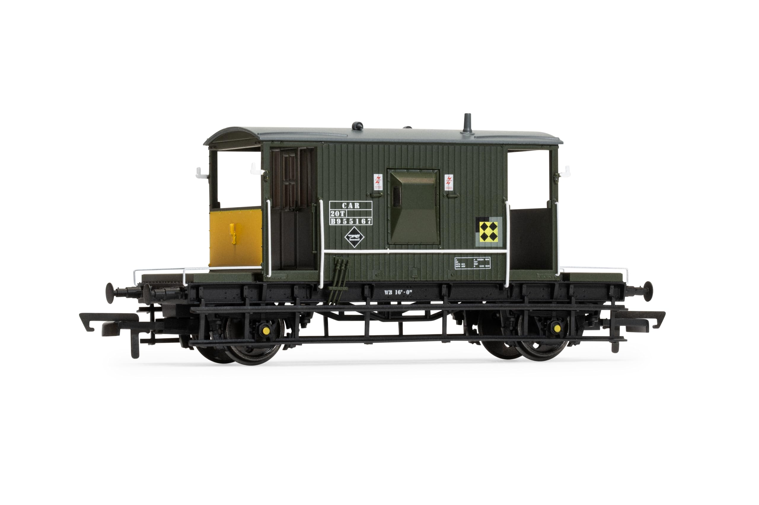 Hornby R60290 BR Brake Van CAR B955167 Freight Wagons, Green
