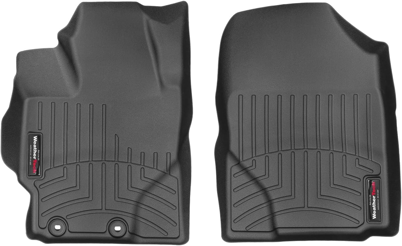 WeatherTech Custom Fit FloorLiners for Toyota Prius C - 1st Row (449221), Black