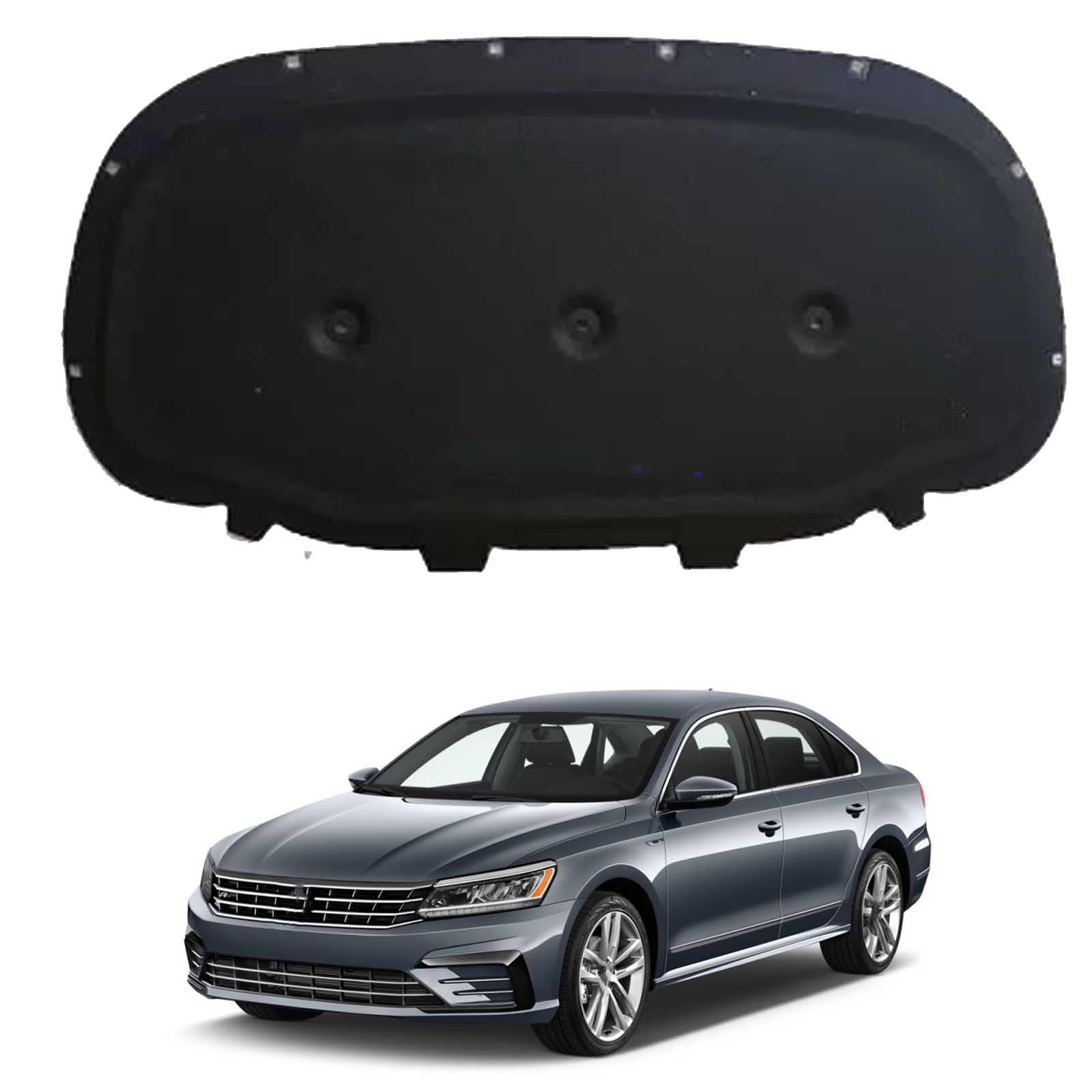 Papep Normal Heat Shield & Soundproof Cotton For Volkswagen Passat 2019-2022, Bonnet Engine Insulation Mat, Noise Reduction Thermal Liner Cover For Car Hood