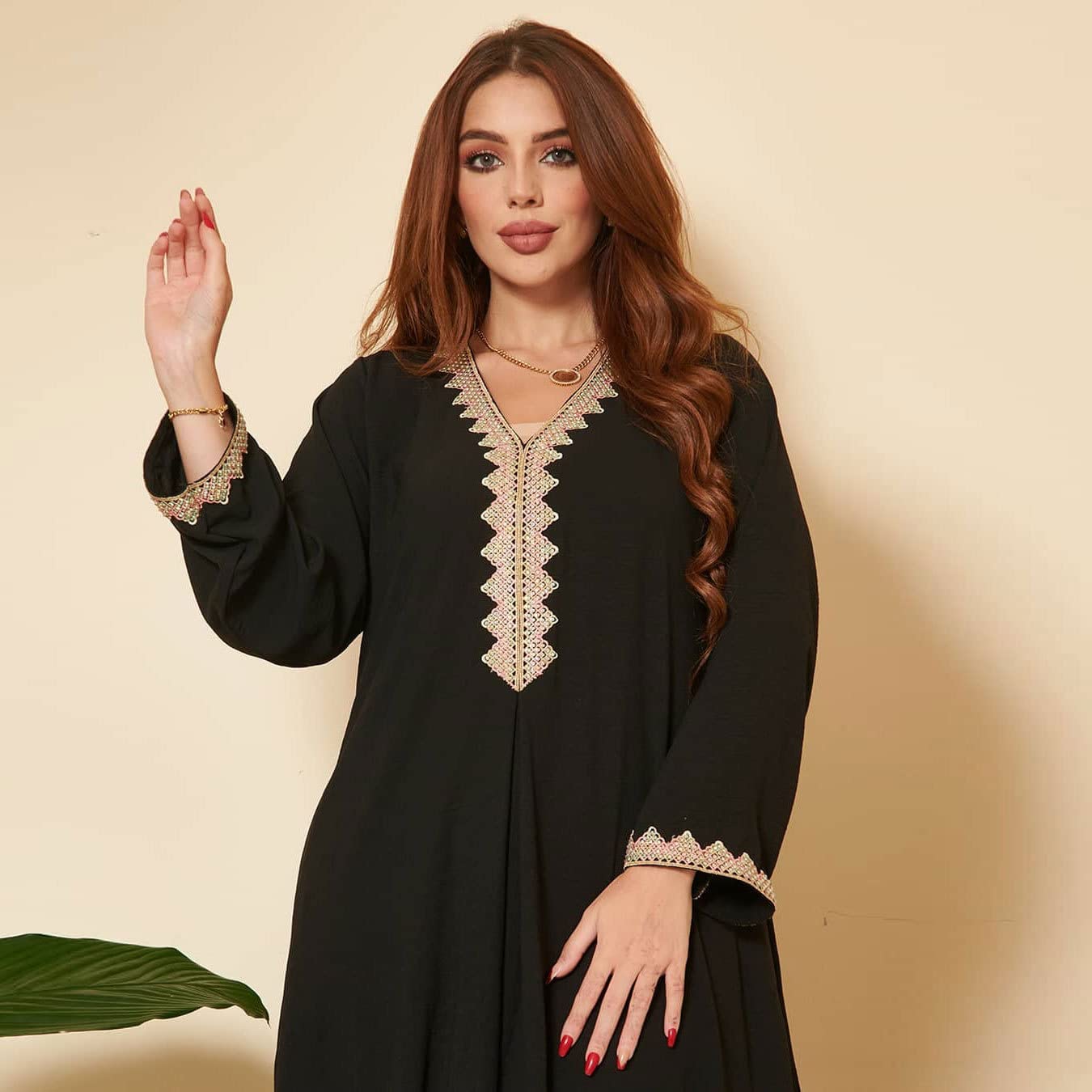 Greatfool Kaftan Mujer - Chilaba Mujer Que Puede llevarse como un caftán marroquí o un Kaftan Playa - Kaftan Mujer Playa Adaptada a Todas
