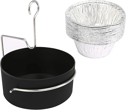 Uniflasy Bandeja y Taza de Grasa para Parrilla y Clip de Grasa compatible con Parrillas de Gas CharBroilKenmore, Bandeja de Grasa con Forro de Papel