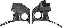 LOSTAR Pair Black Kick Panels for 1968-1972 Chevelle El Camino GTO Cutlass - Fits 6.5" Speakers No A/C Required