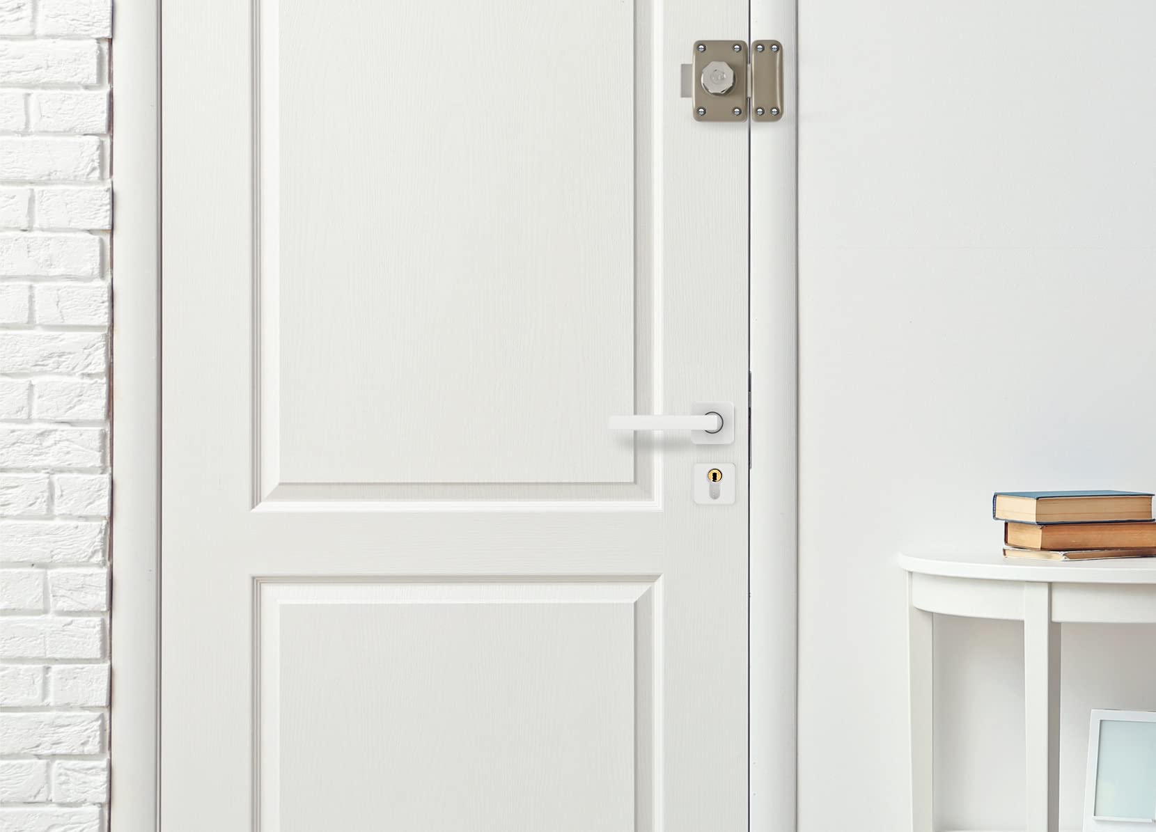 Yale Verrou de Porte Bouton - Ouverture à Bouton Intérieur, Clé extérieur - Cylindre diamètre 23 mm, Longueur 40 mm, 6 goupilles - YV26BT-40 - Anti crochetage, perçage, arrachement - 5 clés