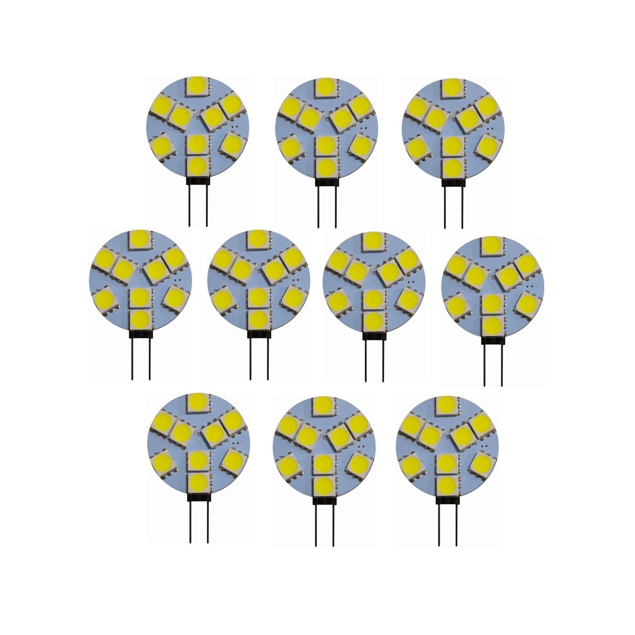 G4 LED runder Licht DC12V Schrank Haushaltsglühbirne (DC12V-2w 20 Stück/Warmweiß 2700K)