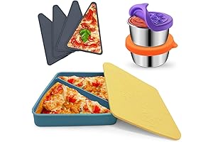 Winceed Pizza Slice Storage Container with Microwavable Trays
