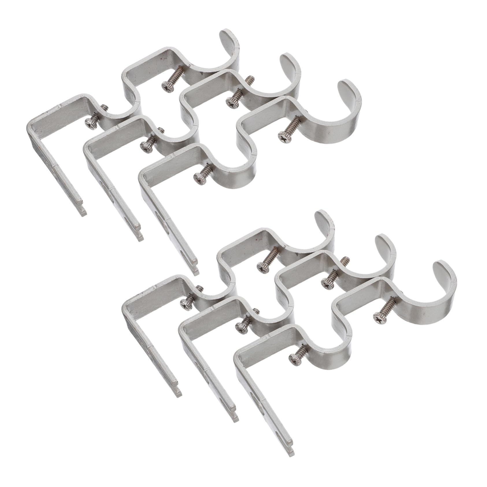 Lot de 6 Supports Centraux de Tringle à Rideaux en Fer Support pour Tringle Robuste pour Rideaux et Décoration D'intérieur