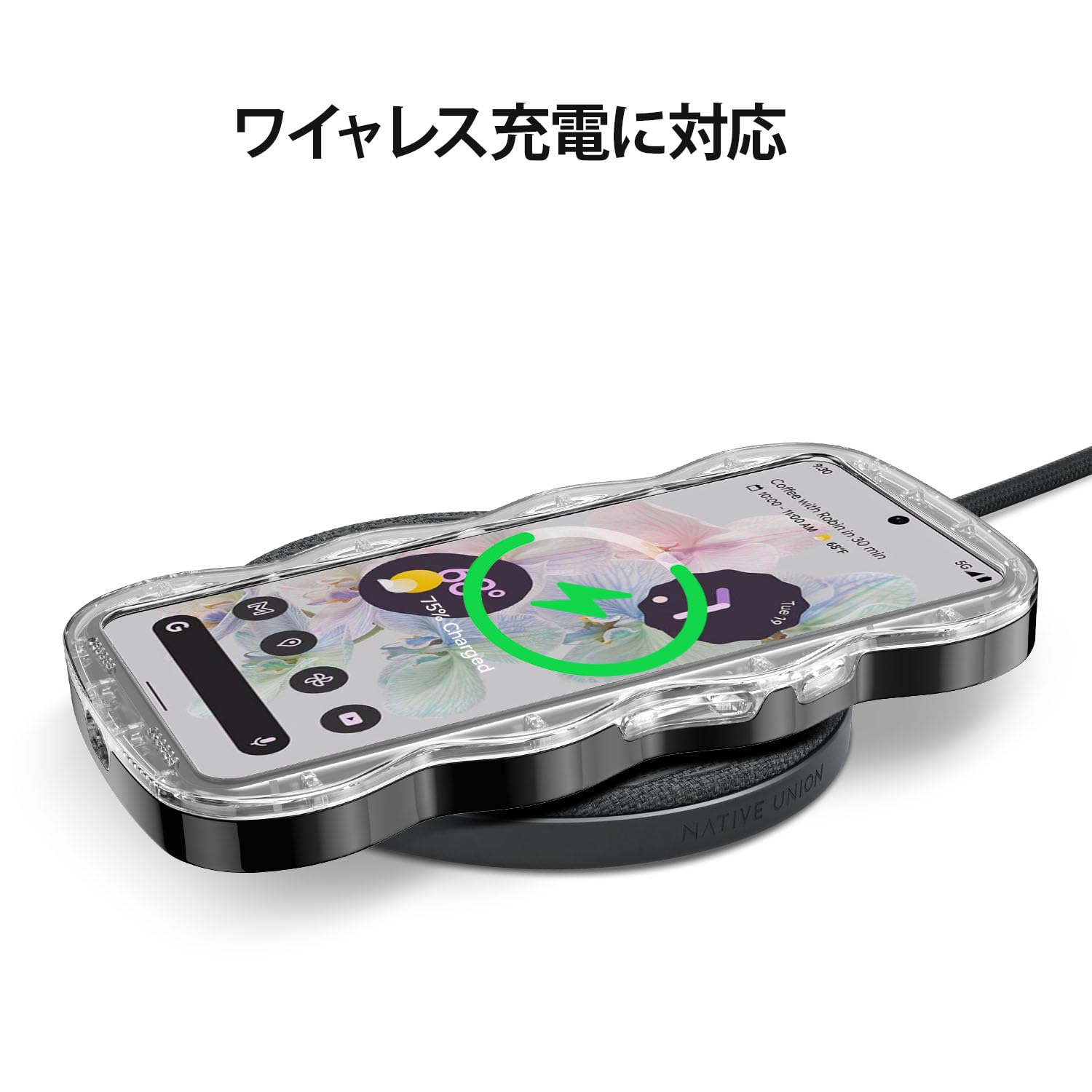 Amazon.co.jp: QLTYPRI Google Pixel7a ケース クリア ウェーブ 