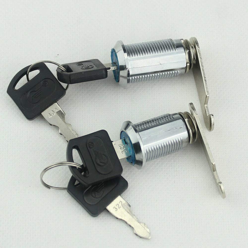 Tooldo 2 Sets Cam Lock 30Mm Rotary Tongue Cam Lock For Cabinet Mailbox Drawer Door Cupboard Furniture Post Box Rotary Tongue Lock With 4 Keys