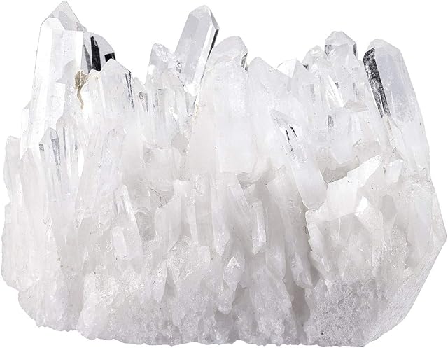 mookaitedecor Natural Rock Quartz Crystal Cluster, Druzy Geode Specimen Gemstone Ornament for Home Decor Healing Reiki Balancing 50g-100g