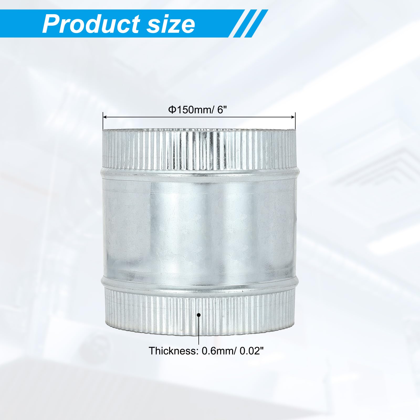 PATIKIL 6 Inch Duct Connector Coupling - Image 2