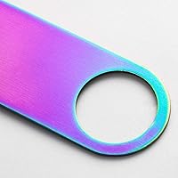 Vista 4 de YFS Abrebotellas plano de acero inoxidable resistente de 7", abridores de cerveza simples y eficaces