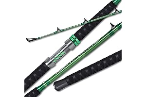 Fiblink Catfish Fishing Rod with Travel Bag, 1 Piece or 2 Piece...