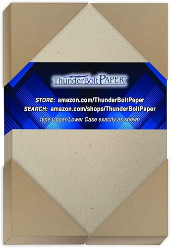50 Sheets Chipboard 46Pt (Point) 4 X 6 Inches Medium Weight Photo|Card Size .046 Caliper Thick Cardboard Craft And Packing Brown Kraft Paper Board #TOP4