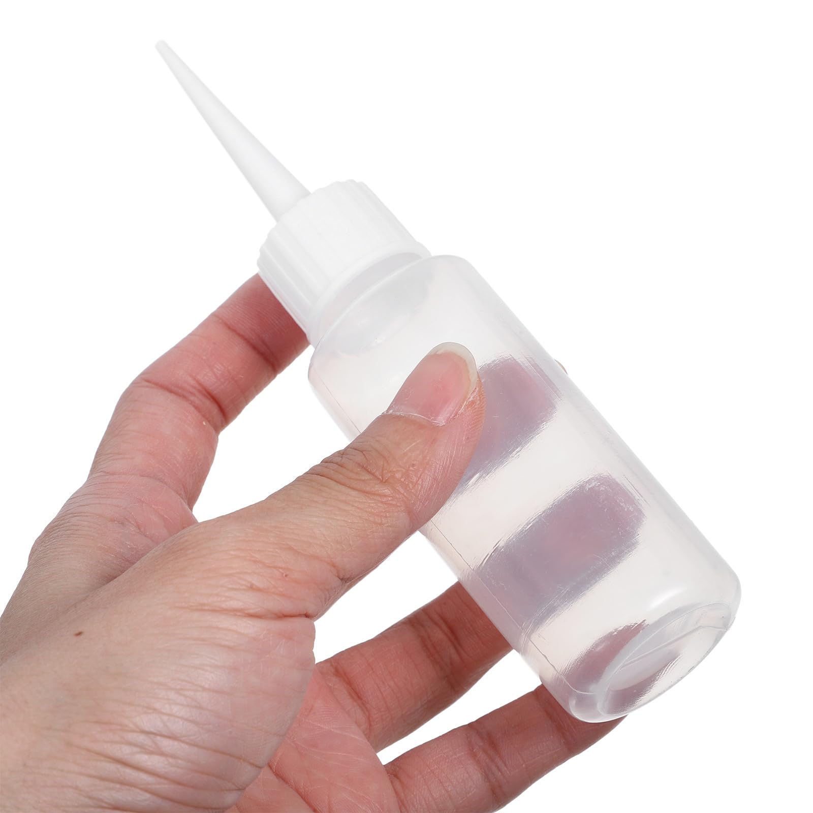 UPKOCH 4 Piezas Botella Dispensadora de Pegamento de Polietileno 50ml de Color Blanco Punta Precisa y Diseño Fácil de Exprimir para Proyectos DIY y Manualidades