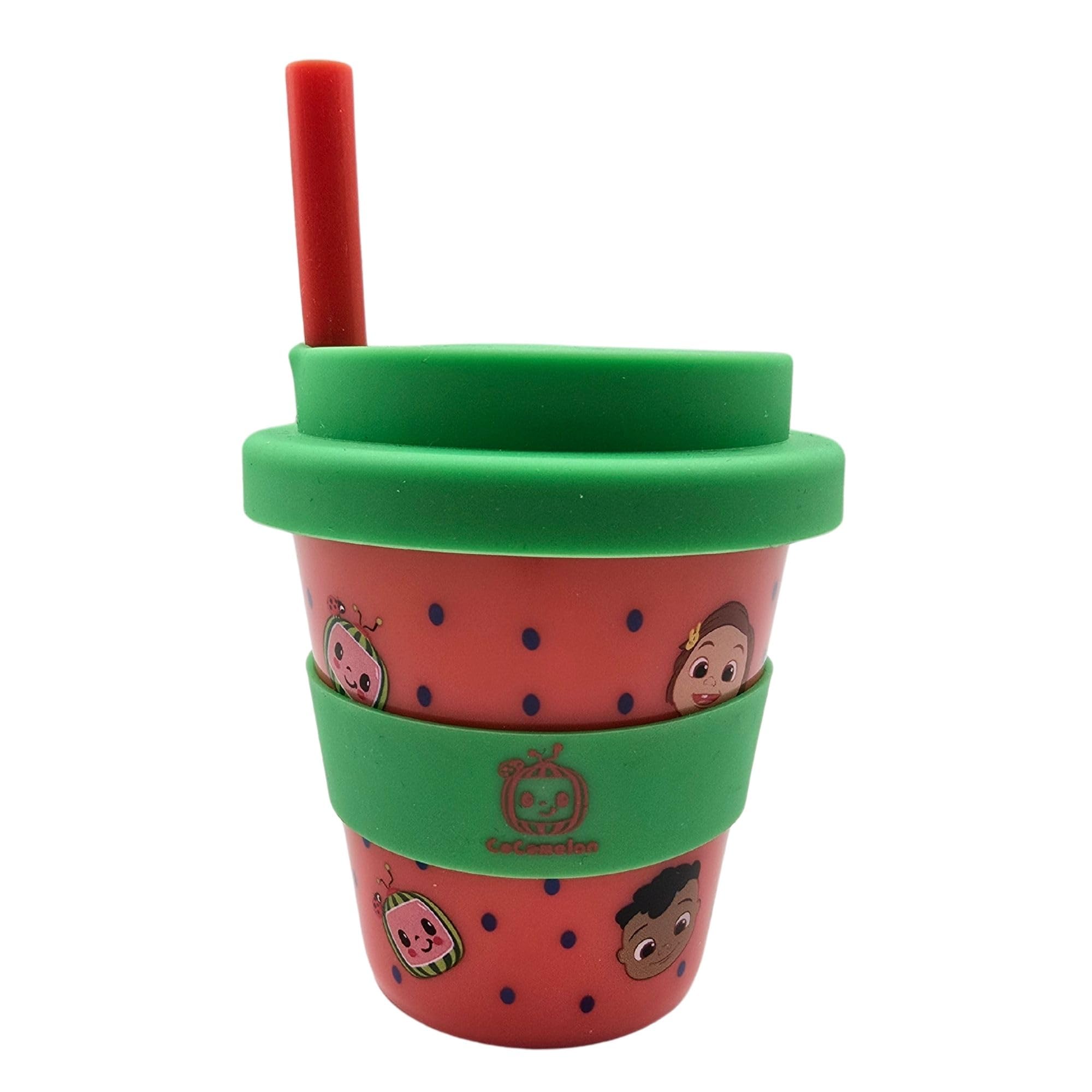 HOX CoComelon Babyccino Travel Cup for Kids, 100ml Reusable Cold Drink Cup, BPA-Free, Spill-Resistant with Lid