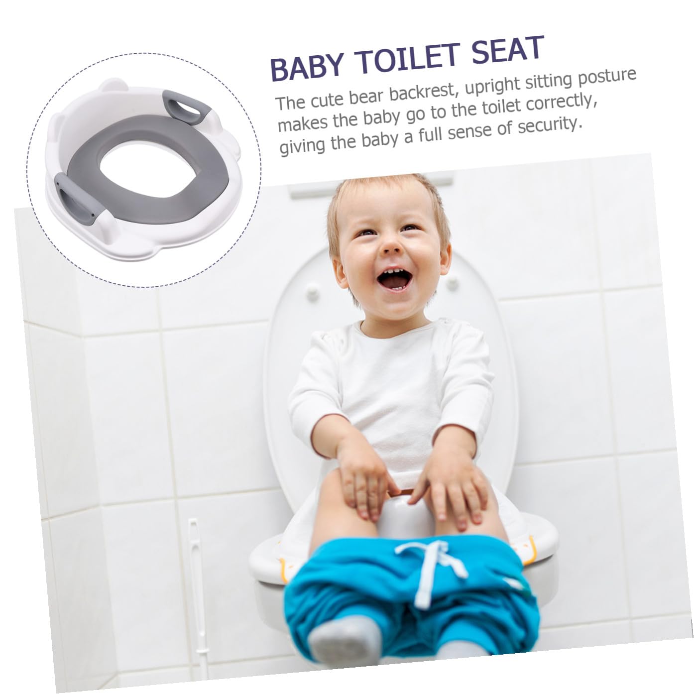 Hohopeti 1pieza Asiento De Inodoro Infantil Pu Elevador Para Potty Training Adaptable Antideslizante y De Limpiar Para Casa y