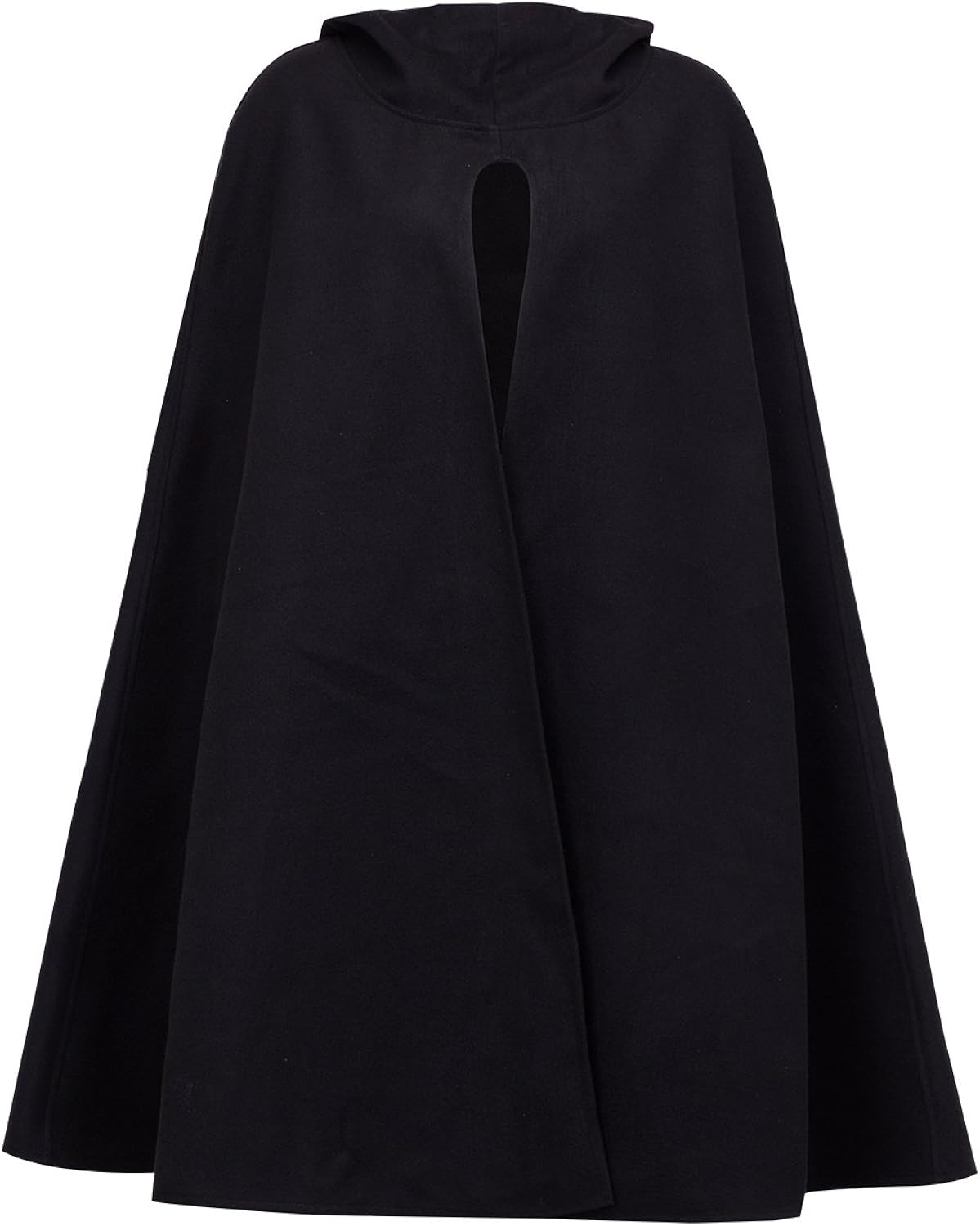 Black wool cape with hood Clearance