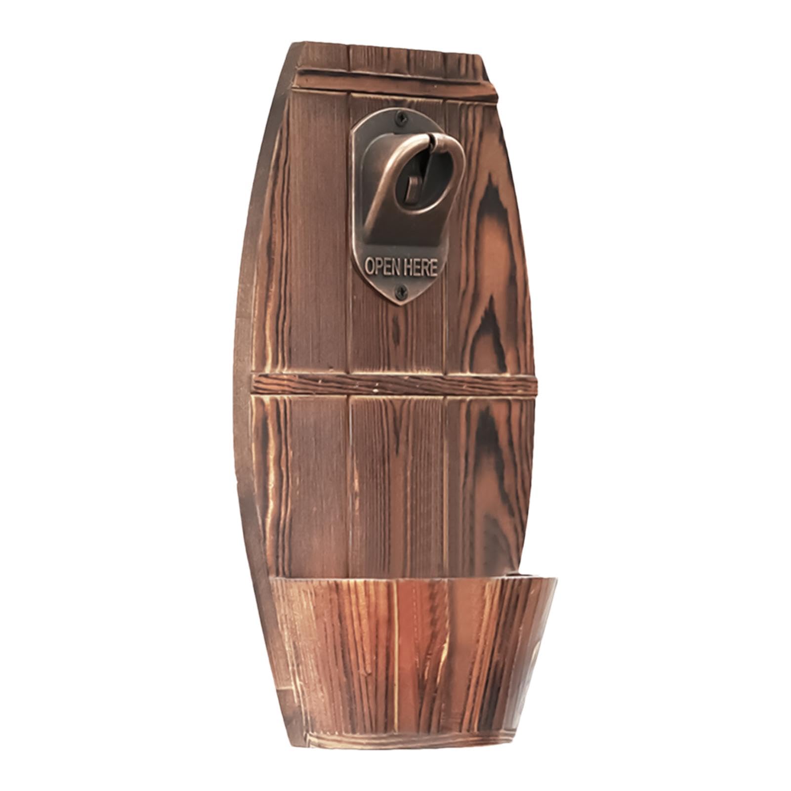 Pavilion Apribottiglie Da Parete Rustico Con Raccoglitappi, 29x11 Cm, Blu, Regalo Per Uomini - 2