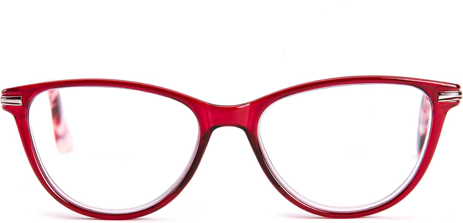 Bhigh Blue Light Blocking Reading Glasses cat eye reading glasses Ultra-Lightweight Reading Glasses for Women BHX8012 (C2R, 3.5, Diopters) - Image 2