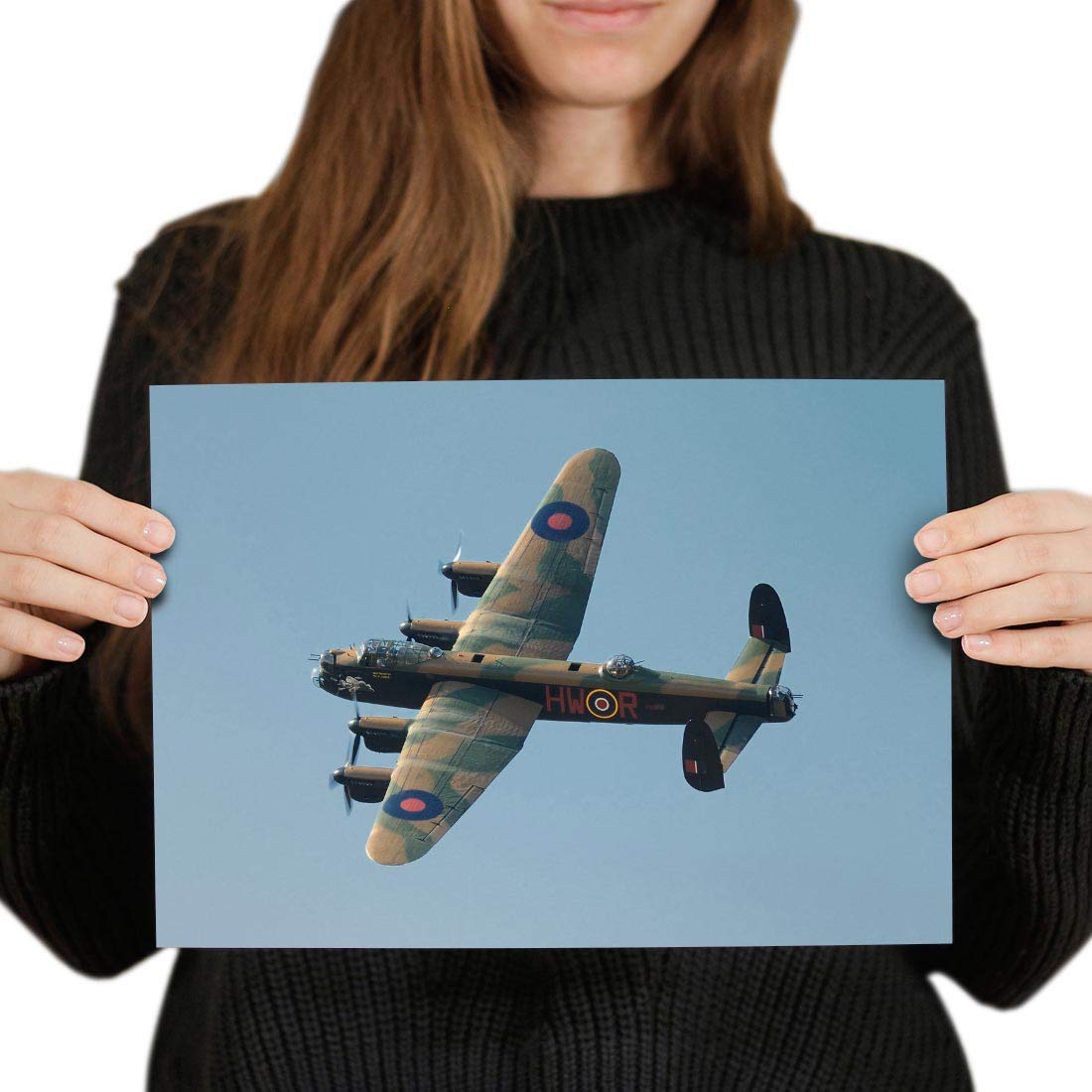 Destination Vinyl Posters A4 - Avro Lancaster Bomber Vintage Plane Art Print 29.7 X 21 cm 280gsm satin gloss photo paper #13086