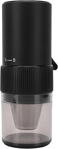 Molinillo de café eléctrico portátil, recargable por USB, con parada automática, ajustable, pequeño, con asa, silencioso y compacto para el hogar,