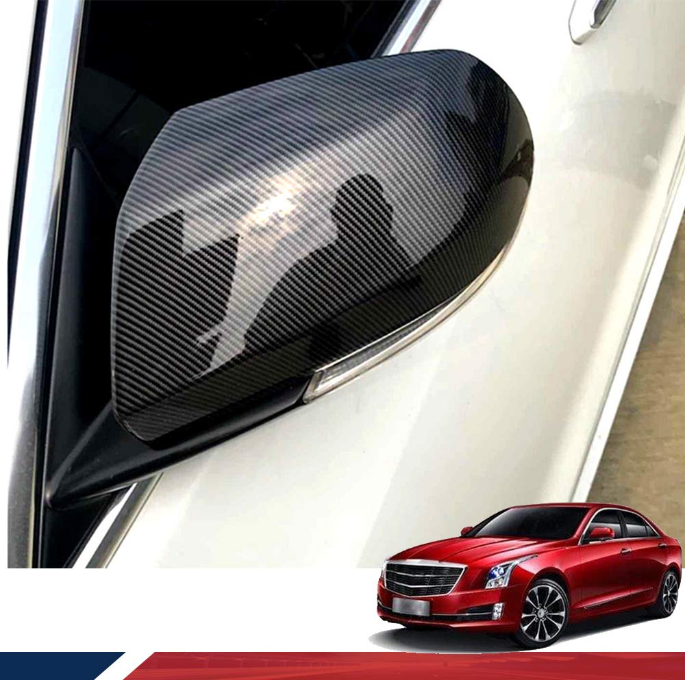 Couvercle de rétroviseur en carbone pour Cadillac ATS style chic et finitions haut de gamme