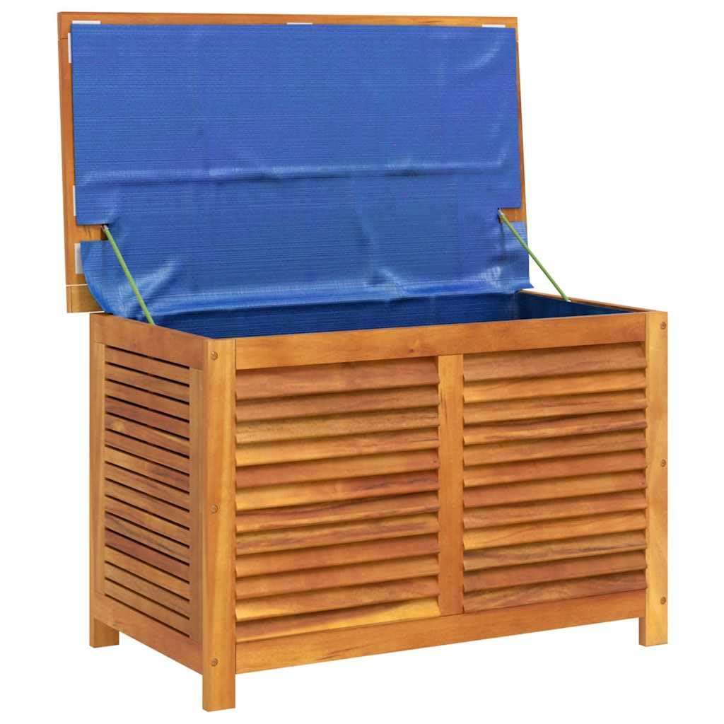 vidaXL Caja de Almacenaje de Jardín, Baúl con Tapa para Juguetes Cojines, Arcón de Ordenación, Mueble para Patio Terraza, Madera Maciza de Acacia