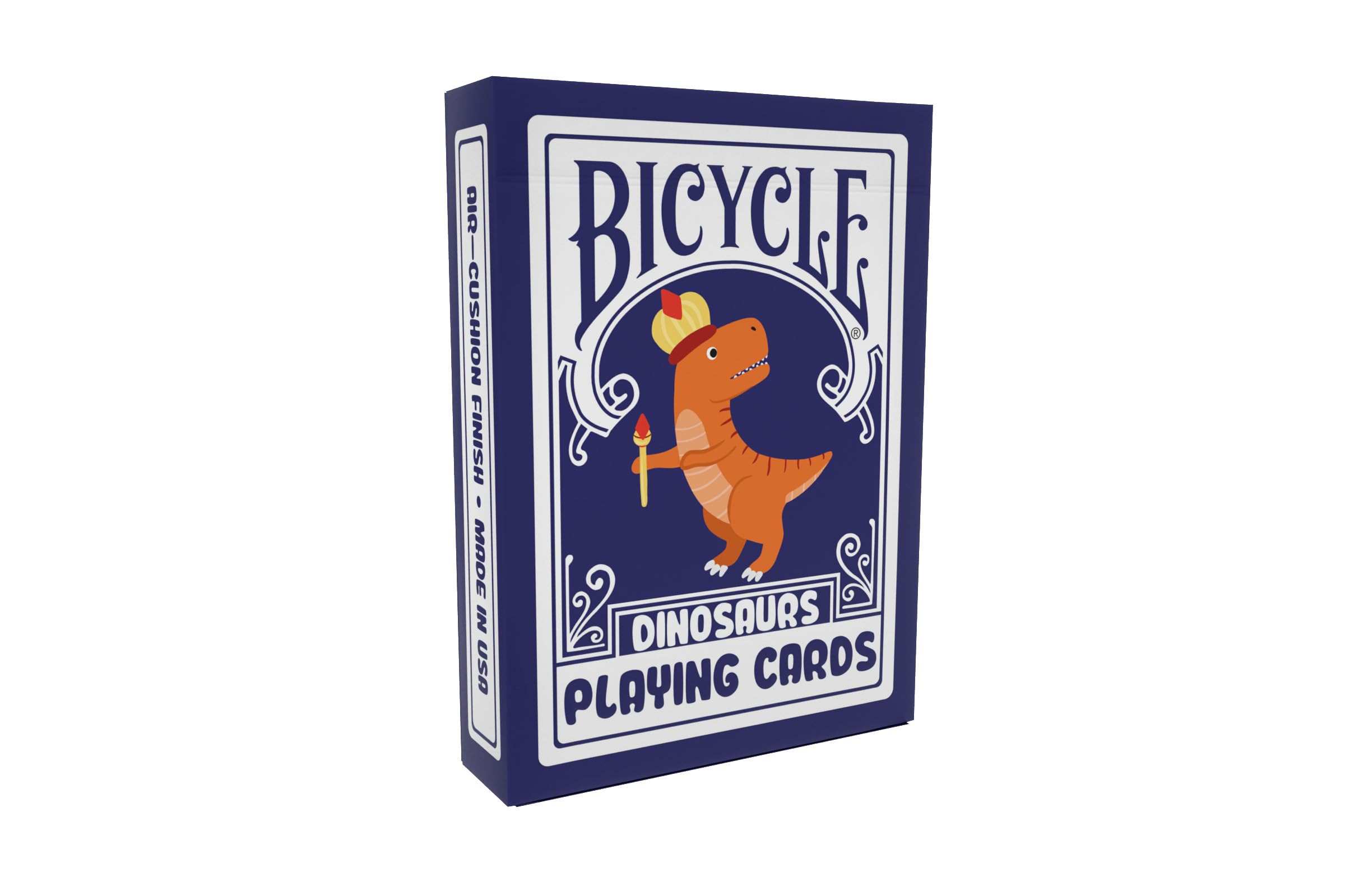 Bicycle Dinosaur Card Game, Printed by USPCC, 56 Customized Cards, Air Cushion Finish, Asymmetrical Back for Magicians and Collectors