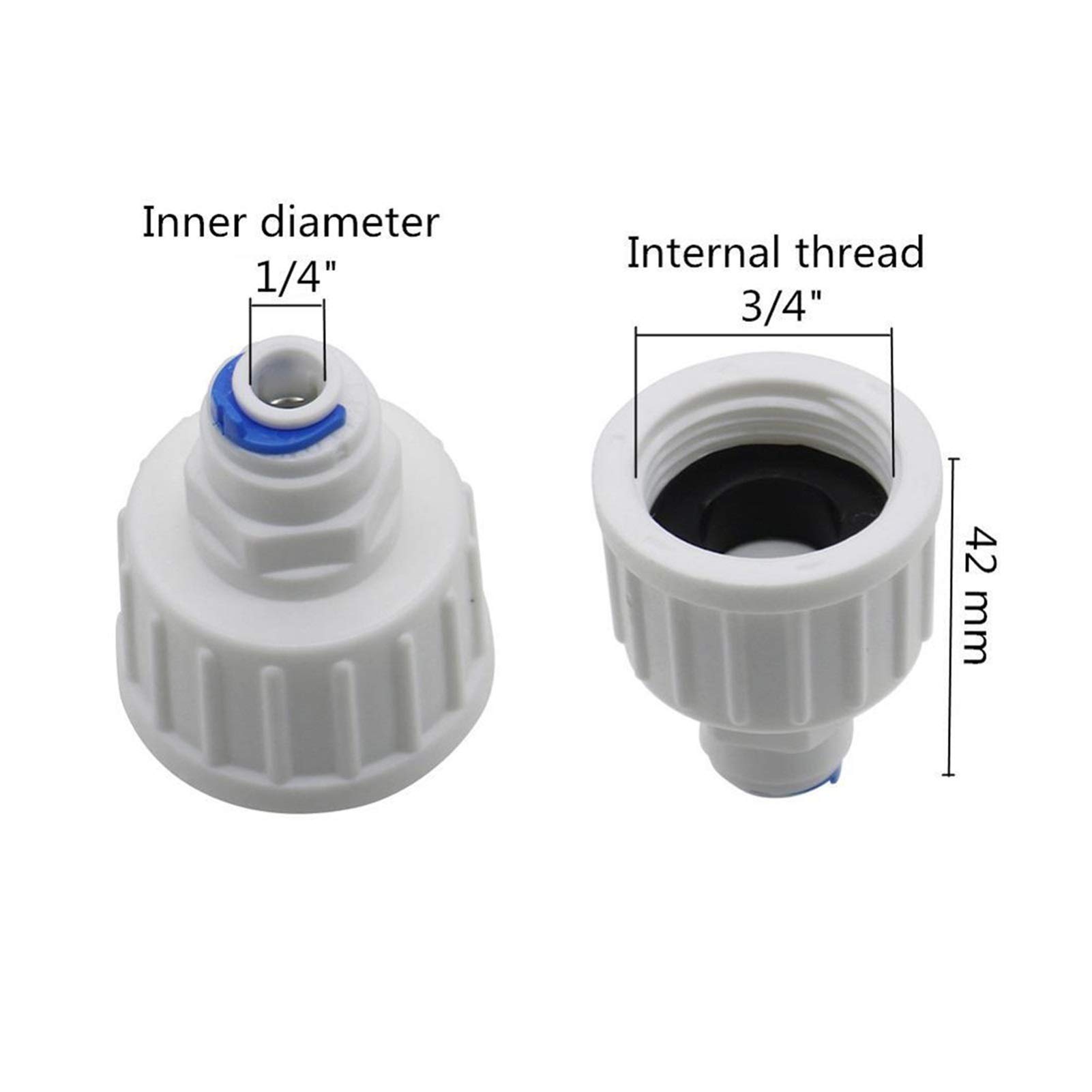 Cector de la Manguera 3/4 Innengewinde bis 1/4 Zoll 6.35mm Slip-Schloss Schnellkupplungs-Hintern Schnellkupplung Pneumatische Rohrfitting 1 (Thread Specification : 5)