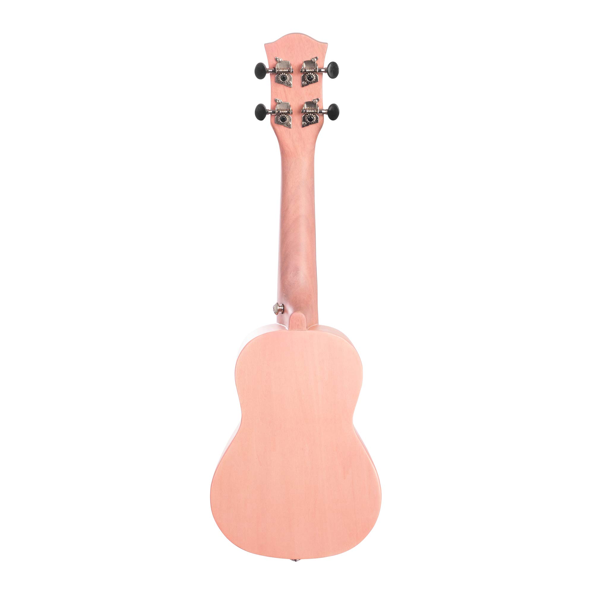 CASCHA Sopran Ukulele Set Spanisch für Kinder und Erwachsene I Starter Kit mit 3 Plektren Tasche Lehrbuch Lernvideos über QR-Code I Stimmgerät I Aquila Saiten I Kleine Hawaii Gitarre I Pink/Rosa