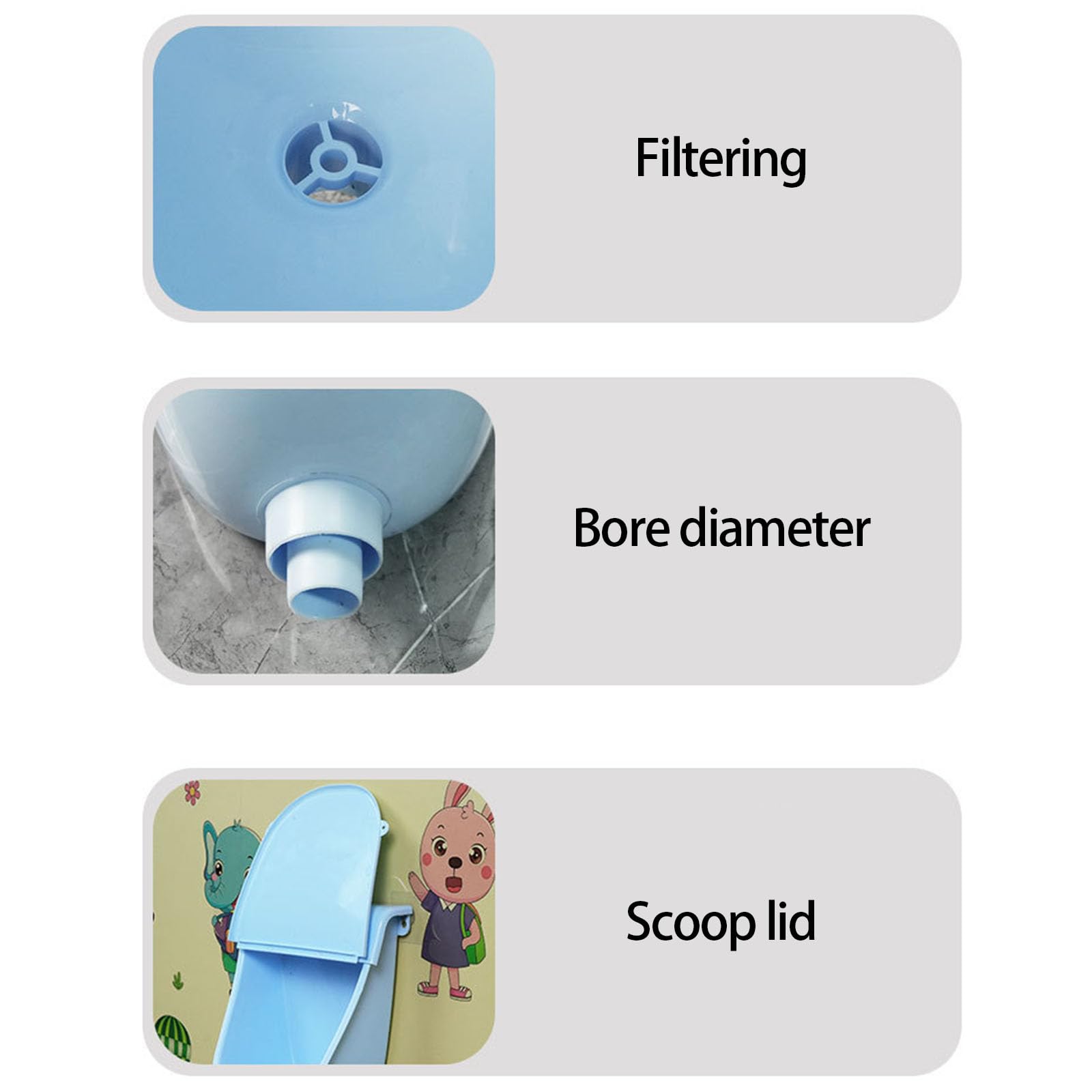 Tool Easy Wandmontage Kinder Urinal mit Sprühschutz Nicht verrutschen Tragbares Töpfchen für Badezimmer Kindergarten Outdoor Einsatz Wandmontiertes Urinal aus Kunststoff