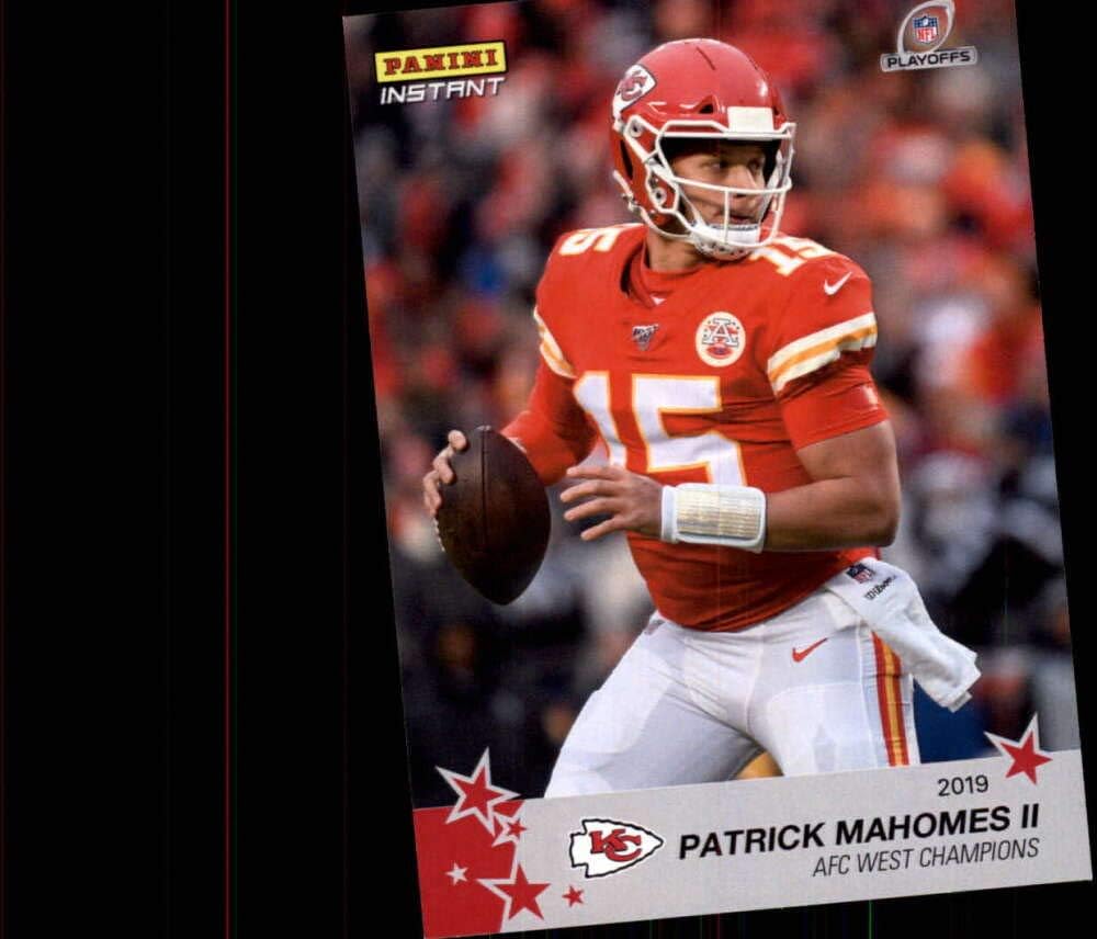 2019 Panini Instant Football Playoffs #19 Patrick Mahomes Kansas City Chiefs Print Run 68 AFC West Champions Official NFL Trading Card