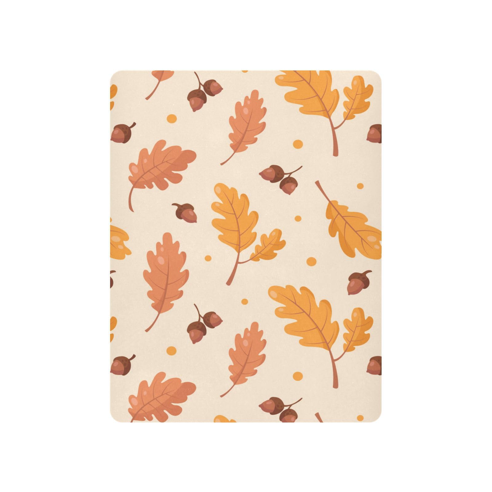 Moudou Autumn Maple Leaf Playard Sheet for Boy Girls, Soft Breathable Fitted Toddler Sheet for Standard Playard Bed Mattress, 39 x 27 x 5 Inch
