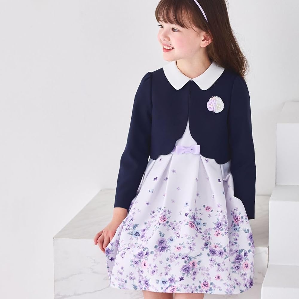 サイズ115 ショパン⁑卒園　入学　フォーマル　ラベンダーツイードアンサンブル サイズ115 ショパン⁑卒園 入学 フォーマル ラベンダーツイード