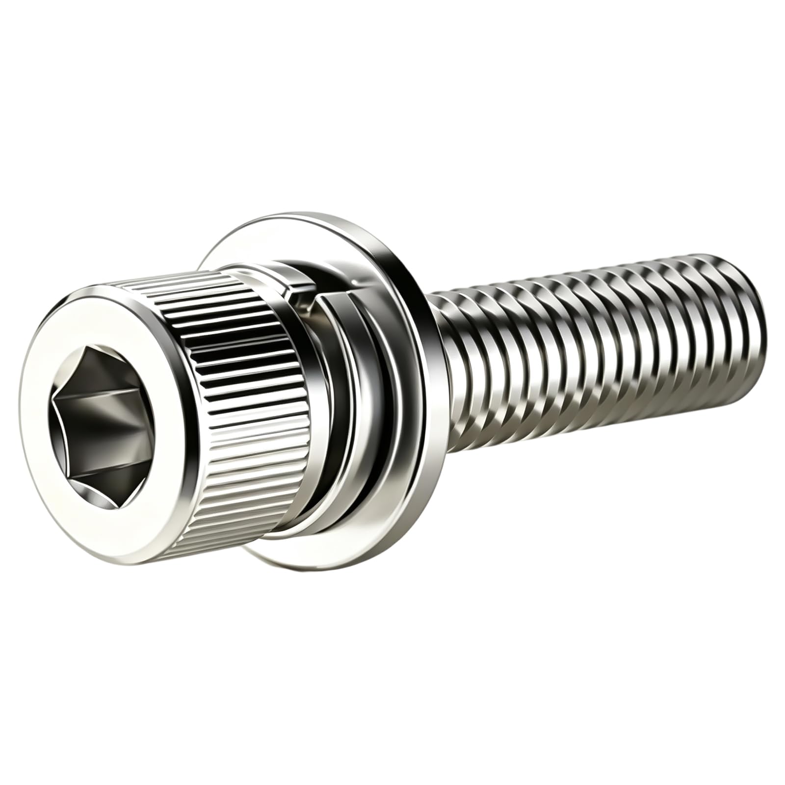 BORDSTRACT 100 Stück M6*12mm Innensechskantschrauben, mit Unterlegscheiben und Schrauben