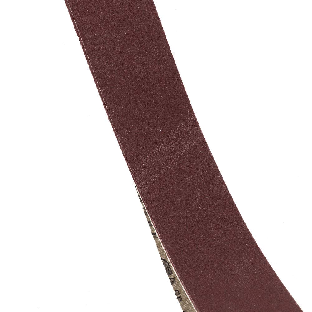 10pcs Sanding Belt, 10pcs Alumina Abrasive Band Grinding 1.2x2.1in 30x533mm Polishing Sanders Sandpaper Straps 533 30 for and Deburring 400 Grit (400# level connection)