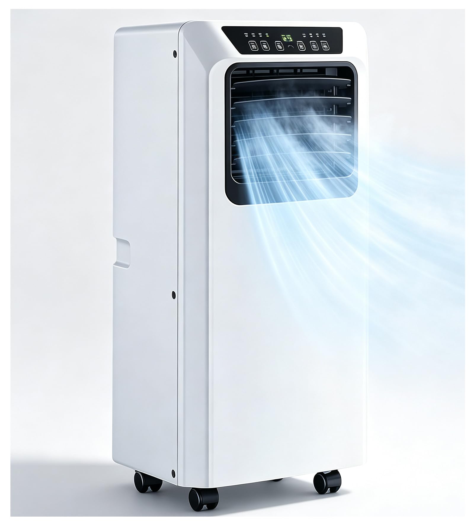 Fxnfxla White Portable Air Conditioner, Ac Unit With Cool, Dehumidifier & Fan Modes 1500W