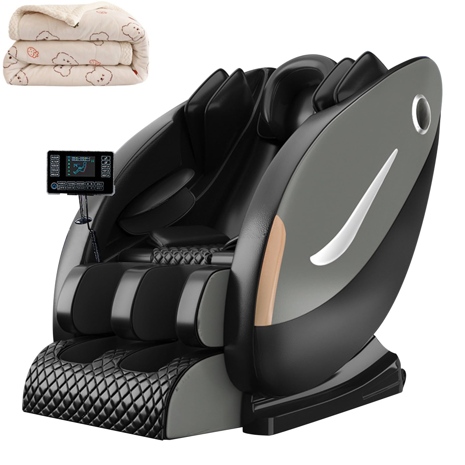 Sedia Da Massaggio,Massaggio Professionale Corpo Intero Intelligent Massage Recliner Vibration Function Soft Home Elderly Leisure Touch Screen(Noir)