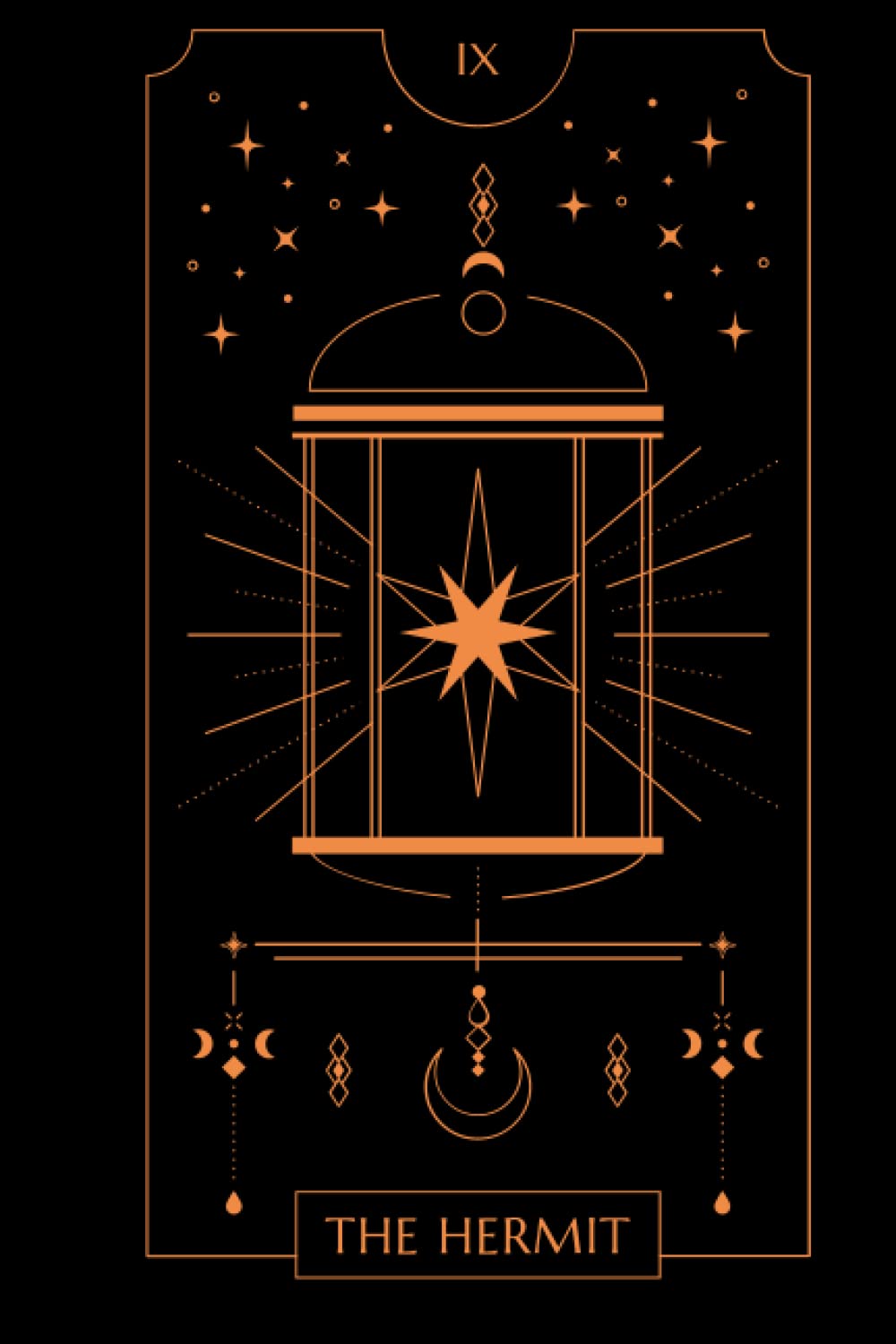 The Hermit notebook: The Hermit Tarot Card Notebook, Journal, Diary (110 Pages, Blank, 6 x 9)