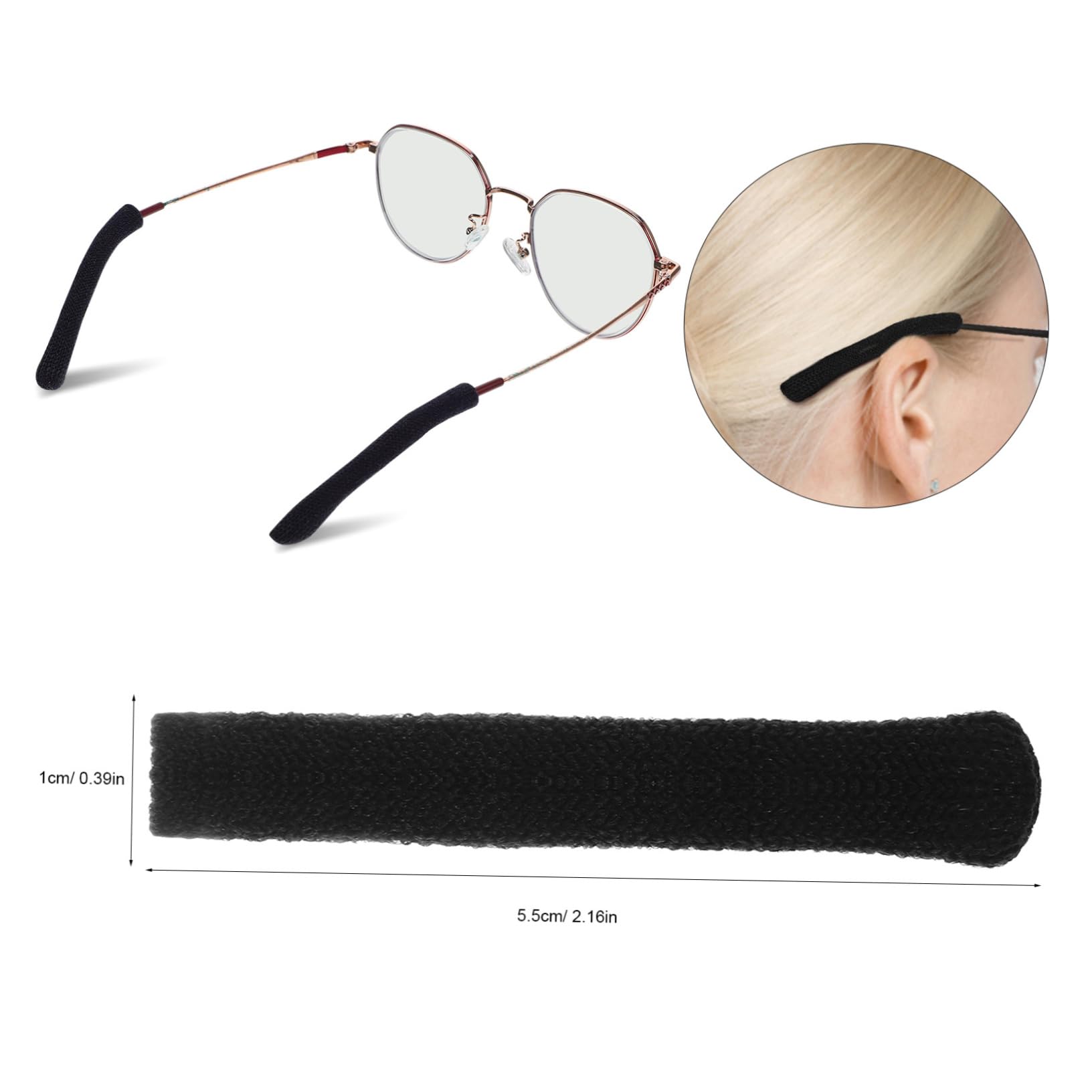 WOFASHPURET Eyewear Soft Knitting Retainer Glasses Ear Pads Temple Grip for Glasses Comfortable Ear