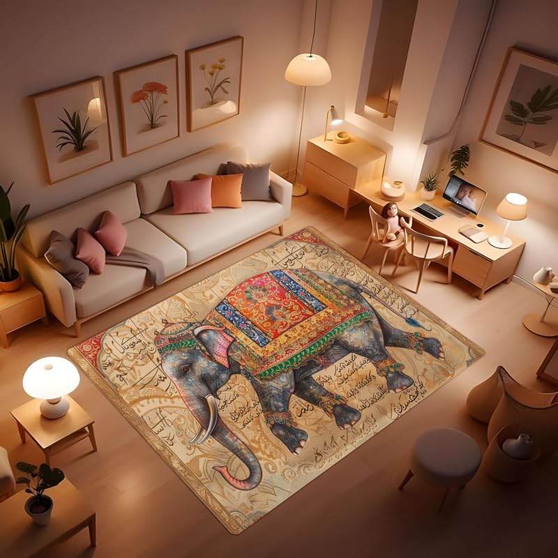 Tapete decorativo tribal africano bohemio 24x36 pulg miniatura 3