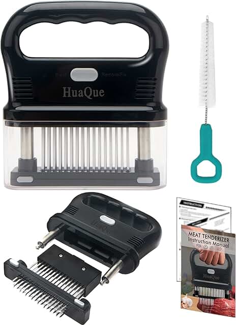 HuaQue Steaker Meat Tenderiser Removable Steaker for Meat with 48 Stainless Steel Blades for Tenderizing Beef/Chicken/Pork, Dishwasher Safe product image